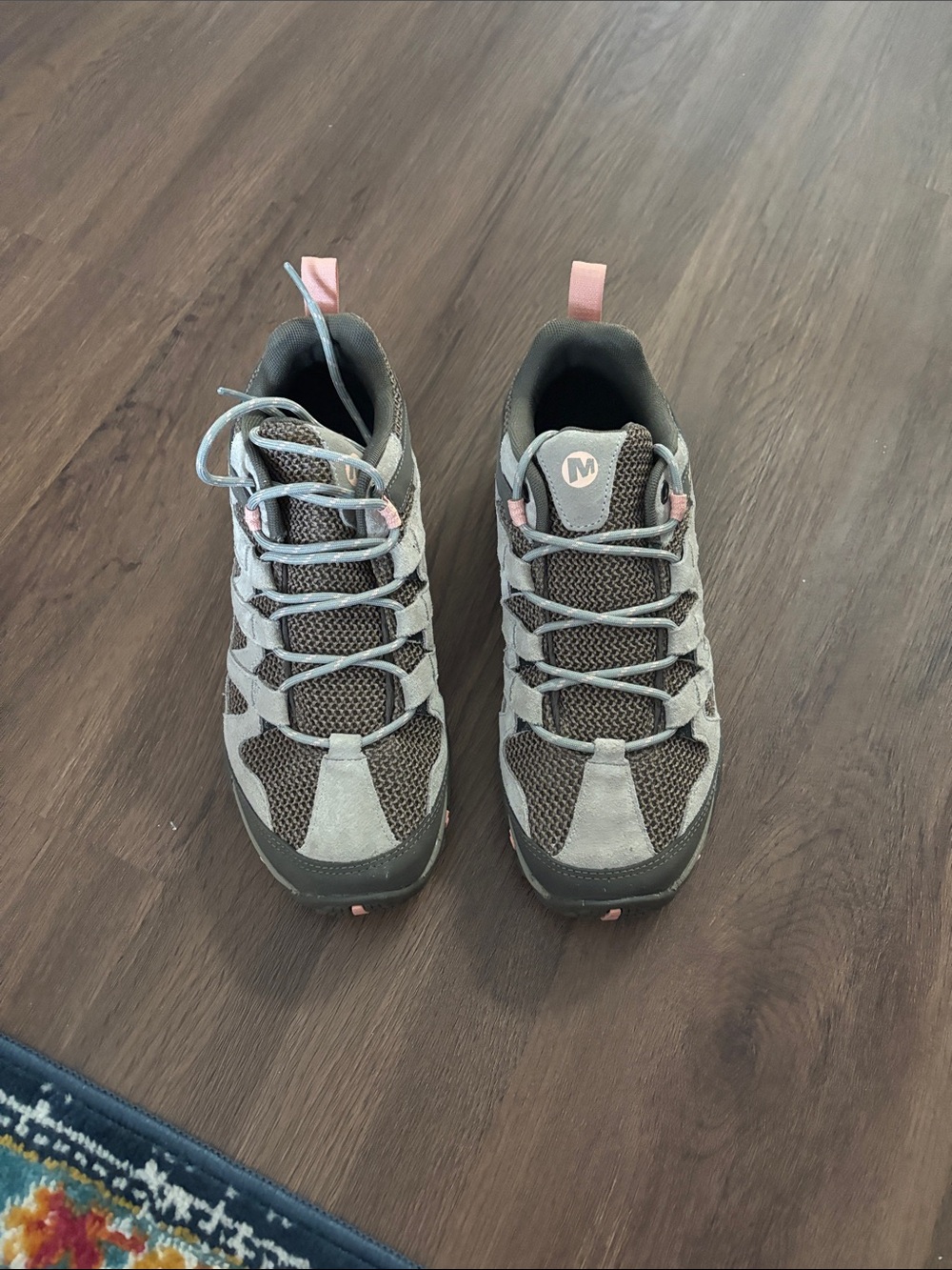 Merrell Gray and Pink Trail Shoes